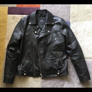 Barney’s Original Leather Moto Jacket Size Small